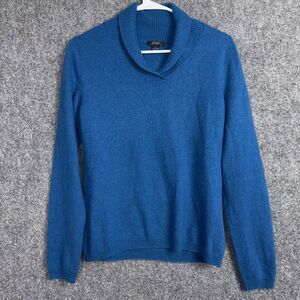 Prive Cashmere Sweater Womens Size L Blue Lightweight